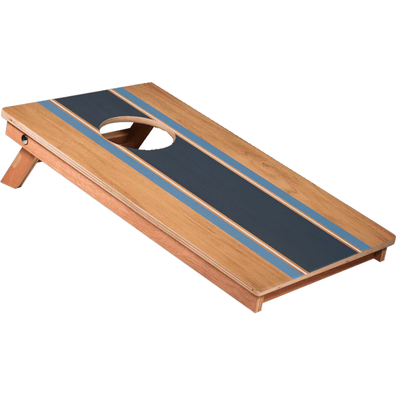 Backyard 1200 Cornhole Boards, American Cornhole Association Backyard 1200 Cornhole Boards in Classic Stripes Natural Wood Blues