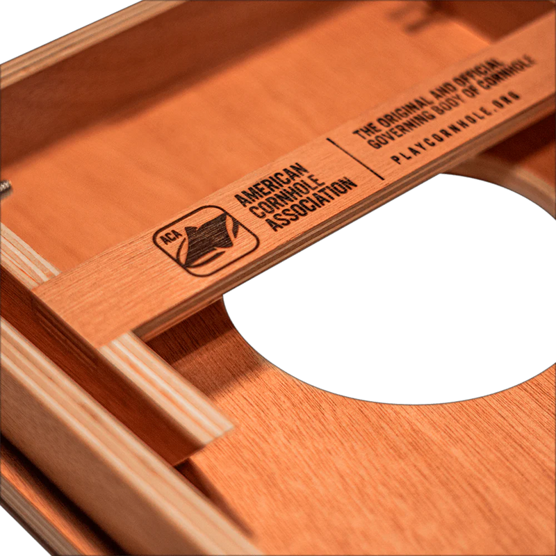 Backyard 1200 Cornhole Boards, American Cornhole Association Backyard 1200 Cornhole Boards in Classic Stripes Natural Wood Blues bottom