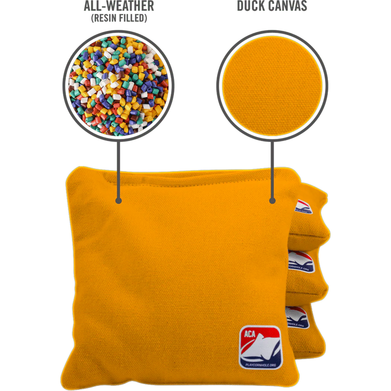 Daily 66x Cornhole Bags, American Cornhole Association Daily 66x Cornhole Bags in Yellow specs