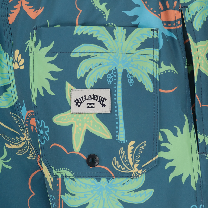 Youth Sunday Layback Swim Trunks, Billabong Youth Sunday Layback Swim Trunks Back Pocket