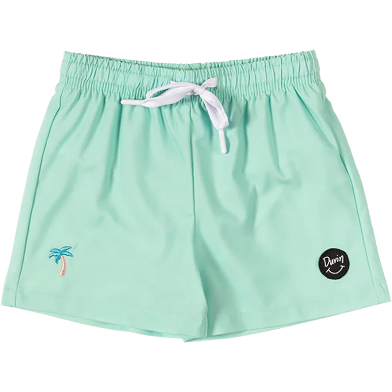Youth Teal Palm Swim Short, Featured Image