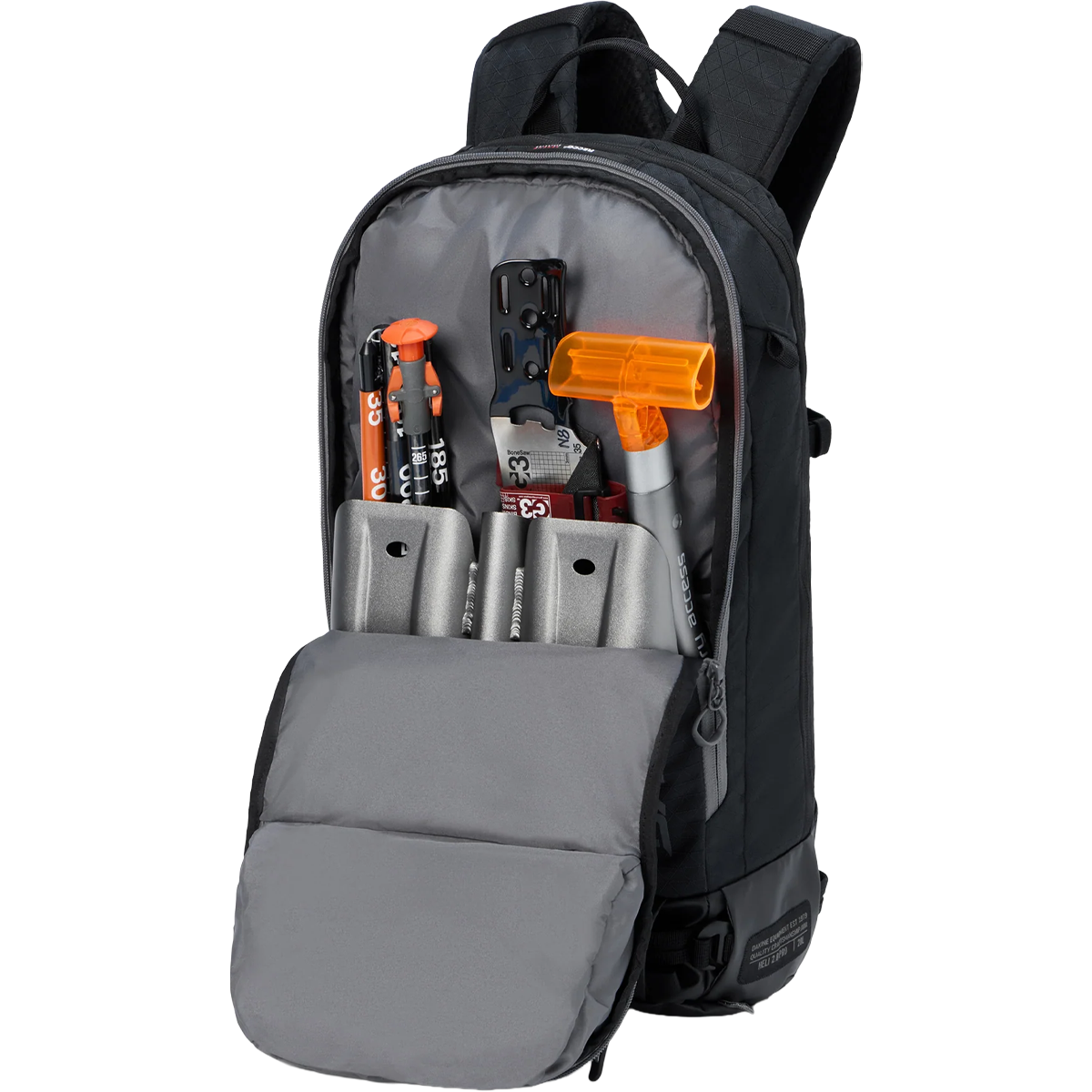Heli 2.0 Pro Backpack 20L in Black tools compartment