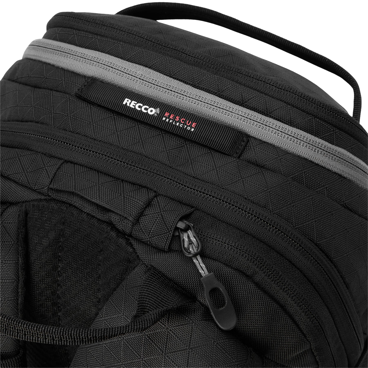 Heli 2.0 Pro Backpack 20L in Black Recco rescue logo detail