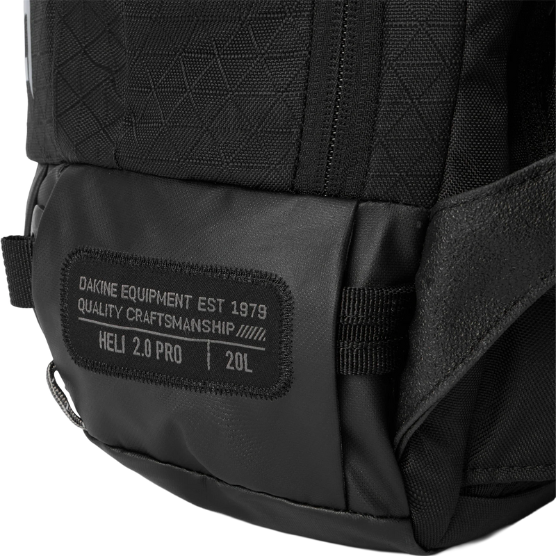 Heli 2.0 Pro Backpack 20L in Black logo detail