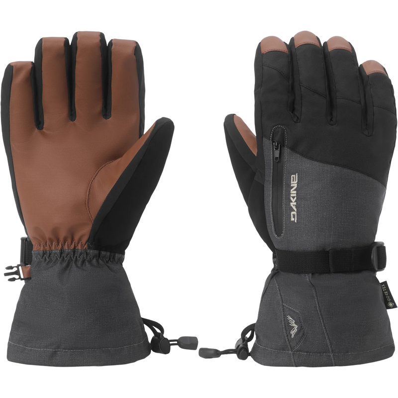 Titan 2.0 GORE-TEX Gloves, DaKine Titan 2.0 Gore Tex Gloves in Carbon Heather front and back