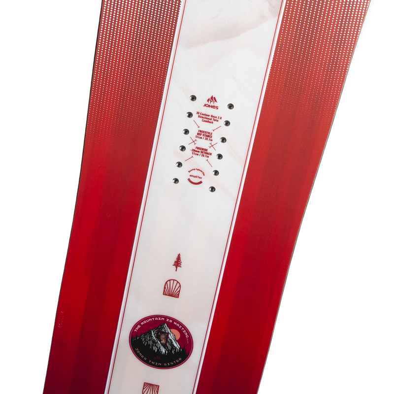 Women's Twin Sister, Jones Snowboards Women's Twin Sister logo