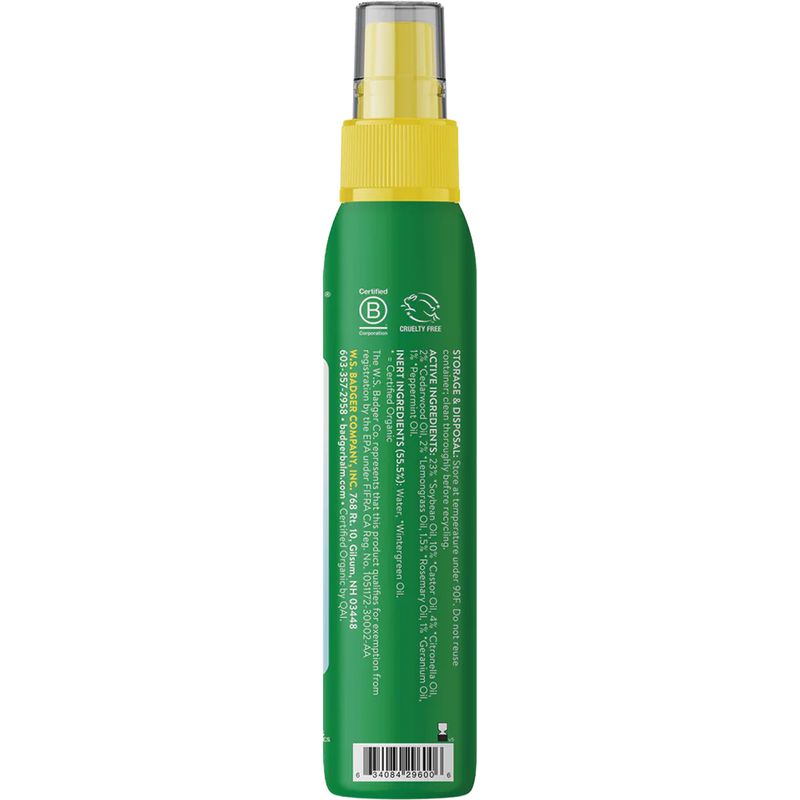 Mosquito Repellent Organic Deet-Free, Badger Mosquito Repellent Organic Deet-Free back view