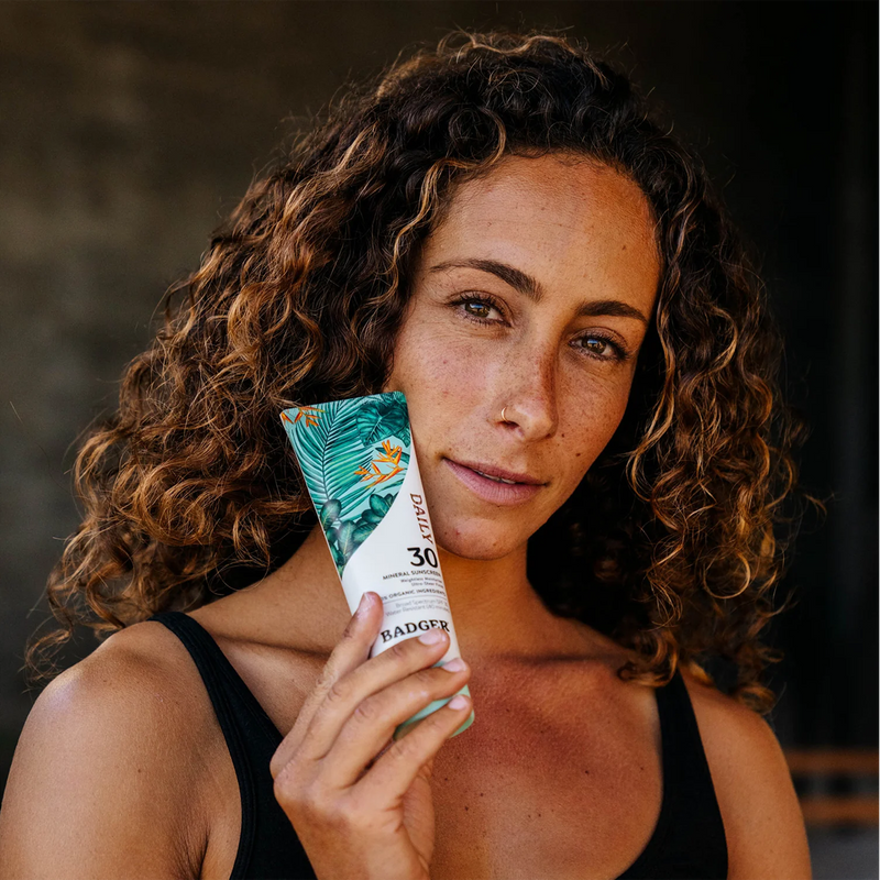 Daily Mineral Sunscreen SPF 30, Daily Mineral Sunscreen SPF 30 with model