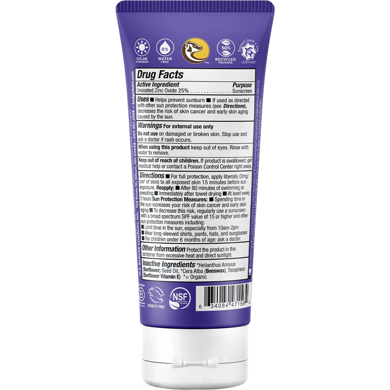 Adventure Sport Mineral Sunscreen SPF 50, Adventure Sport Mineral Sunscreen SPF 50 back view