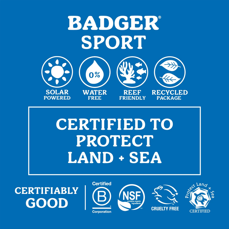 Sport Mineral Sunscreen SPF 40, Badger Sport Mineral Sunscreen SPF 40 with certifiably good verbiage