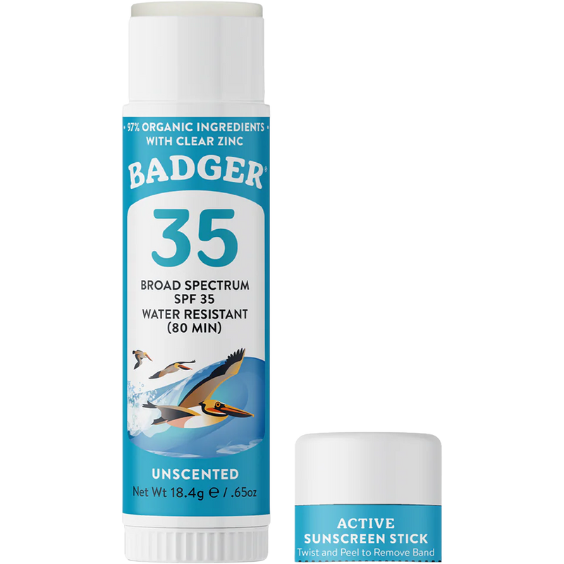 Mineral Sunscreen Face Stick Spf 35, Badger Mineral Sunscreen Face Stick Spf 35 cap off