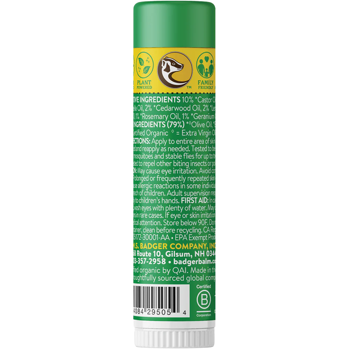 Bug Repellent Deet-Free Organic Stick alternate view