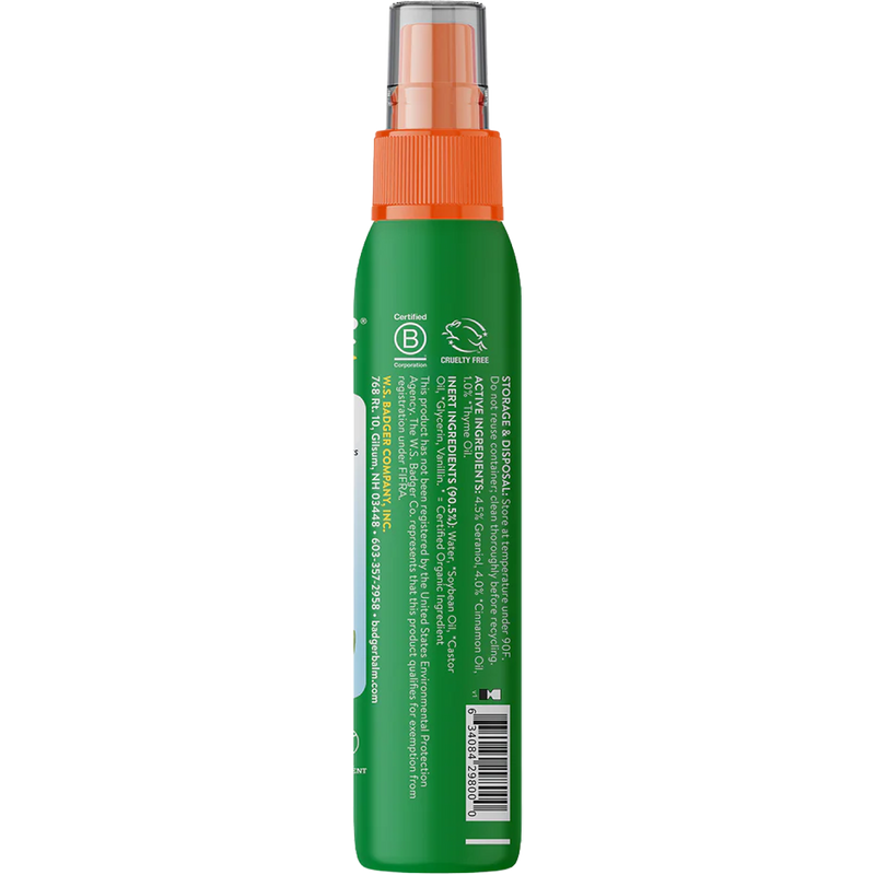 All Natural Tick Repellent Deet-Free, Badger All Natural Tick Repellent Deet-Free back side