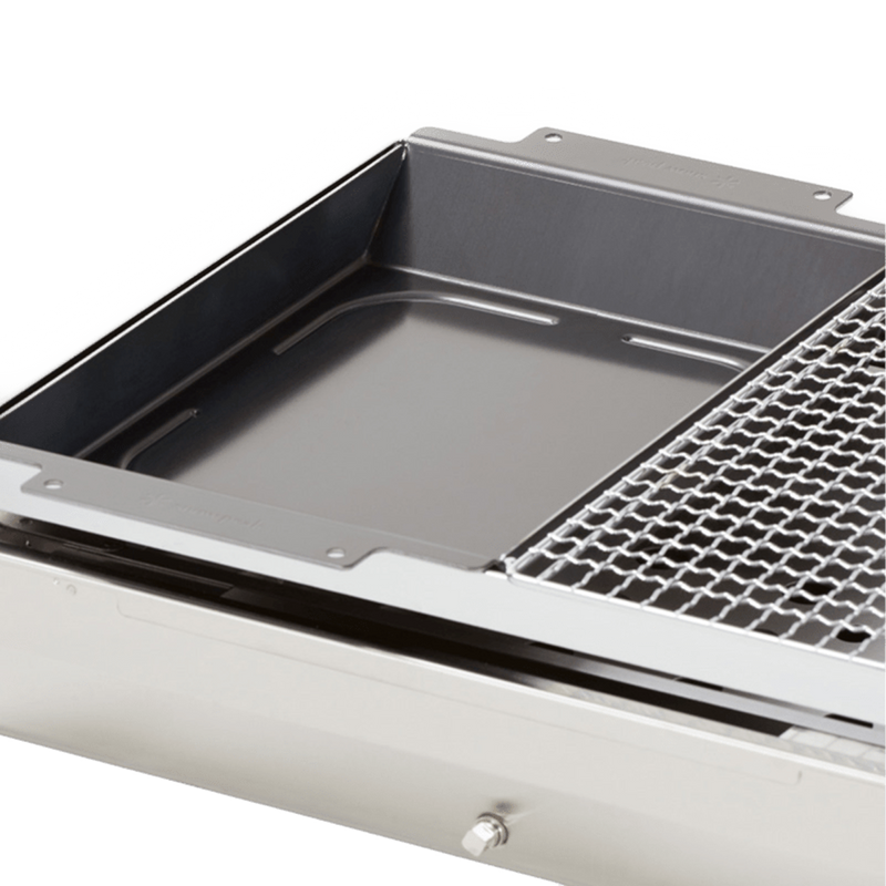 Half Deep Grill Plate, Snow Peak Half Deep Grill Plate on Double BBQ Box
