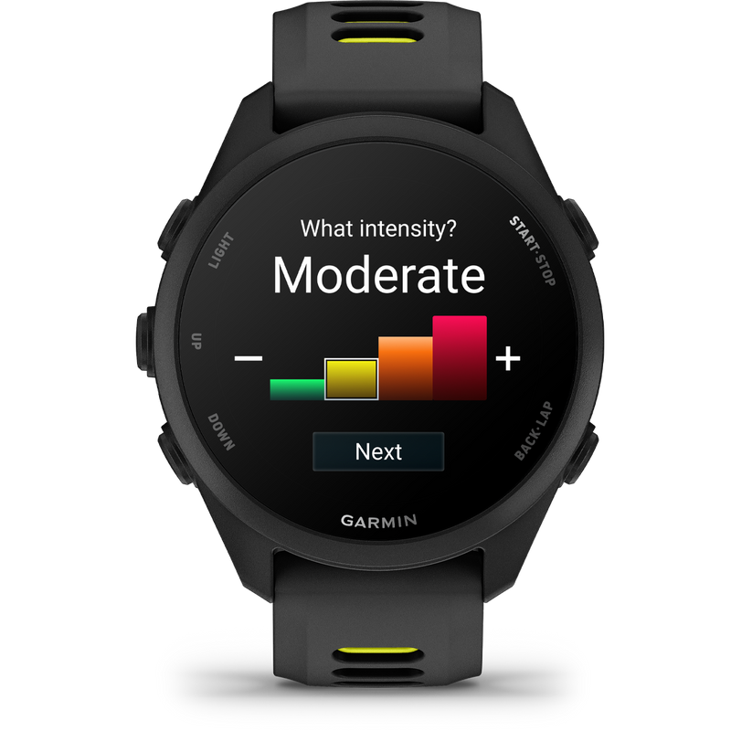 Forerunner 170 Music, Garmin Forerunner 170 workout intensity