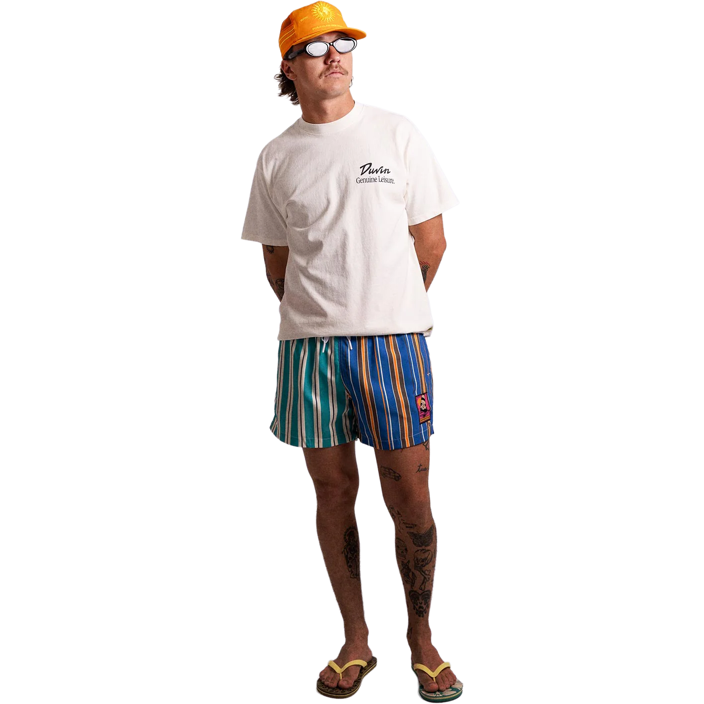 Men's Double Stripes Split Swim Short alternate view
