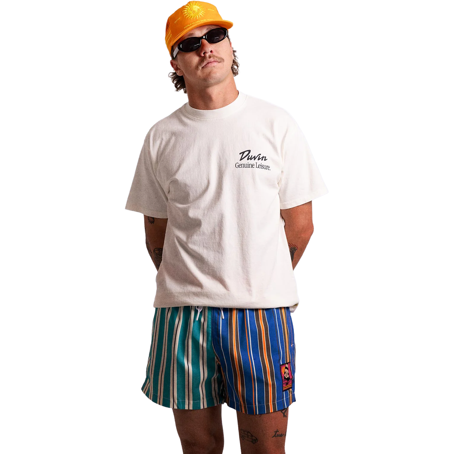 Men's Double Stripes Split Swim Short alternate view