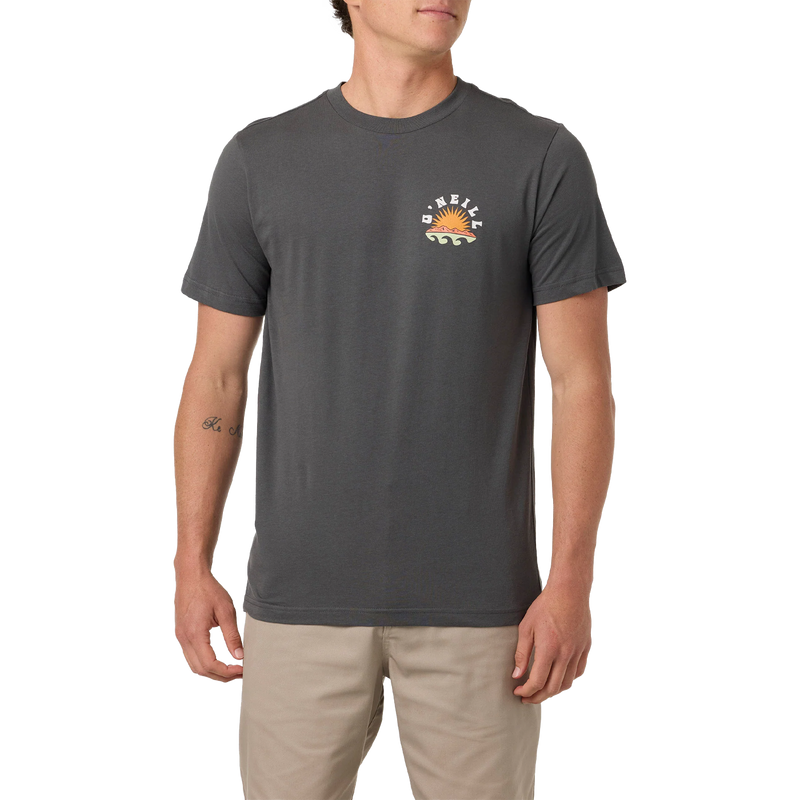 O'Neill Men's Solar Scenic Short Sleeve Tee Front on Model