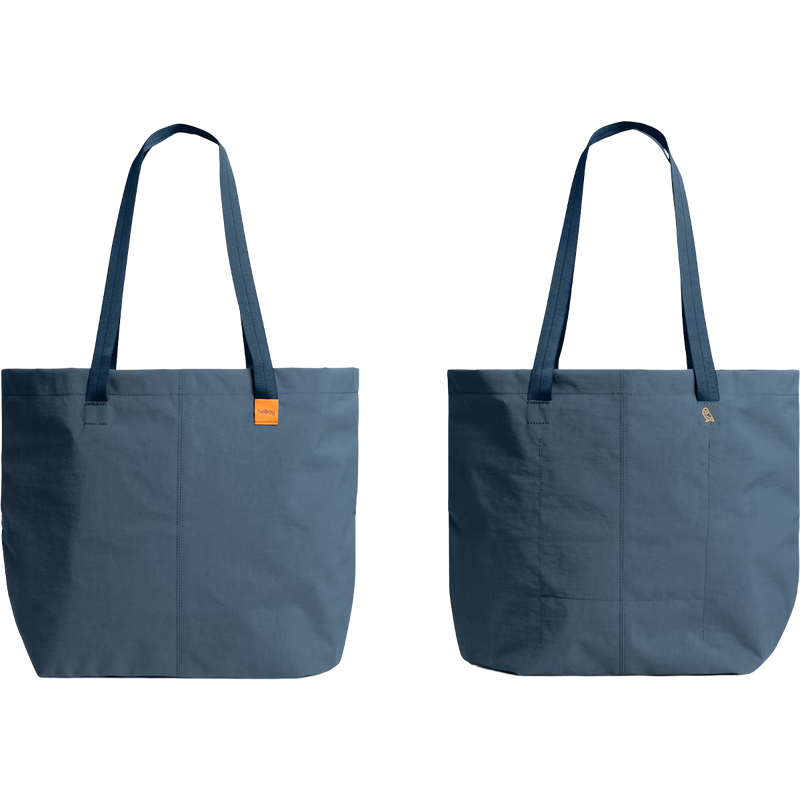 Market Tote, Bellroy Market Tote in Blue Steel side by side front and back sides