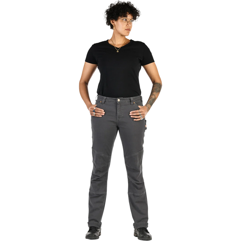 Women's GO TO Pant, Dovetail Women's GO TO Pant in 021 Cement Grey on model front