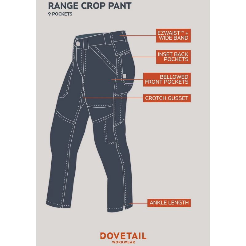 Women's Range Crop Pant, Dovetail Women's Range Crop Pant in 210-Sawdust Brown features