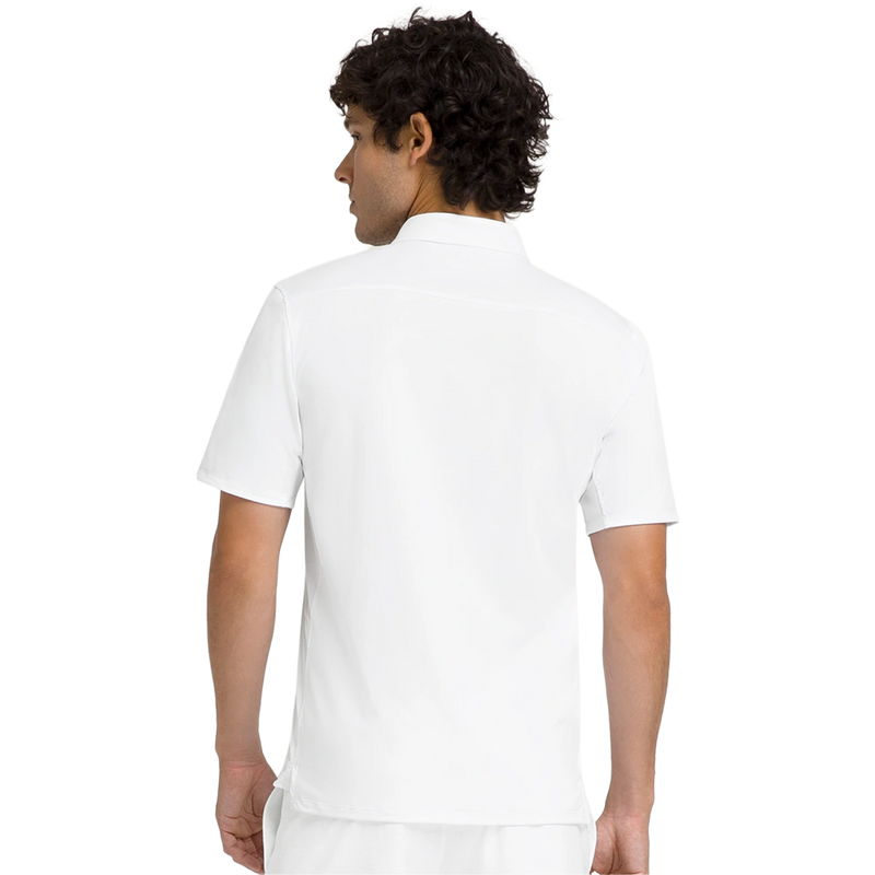 Men's Challengers Technical Polo, Wilson Challengers Technical Polo in Bright White back view