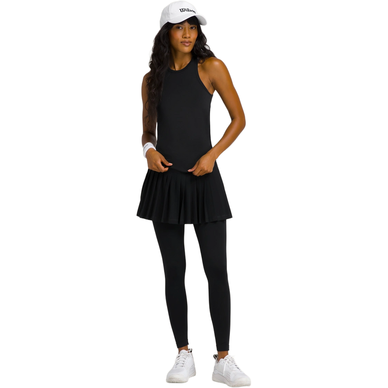 Women's Fieldhouse Tank, Wilson Women's Fieldhouse Tank in black full body view on model
