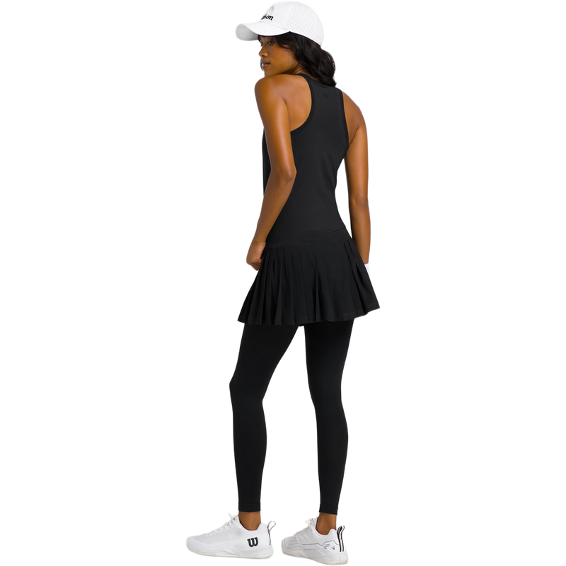 Women's Fieldhouse Tank, Wilson Women's Fieldhouse Tank in black full body back view on model 