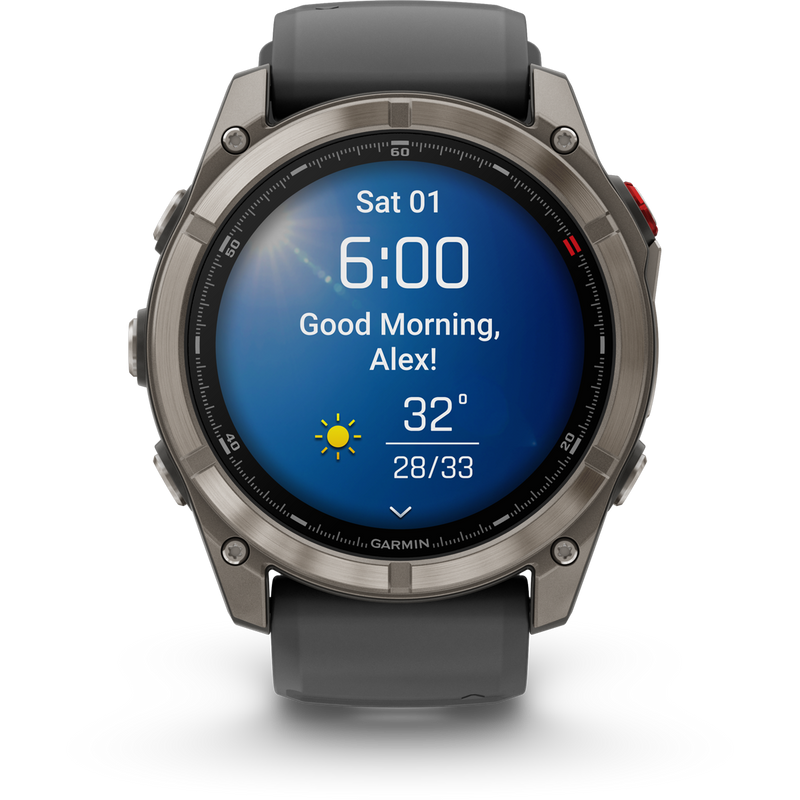 Fenix 8 Pro Sapphire 51mm Titanium w/ Graphite, Garmin Fenix 8 Pro Sapphire 51mm Titanium Graph details