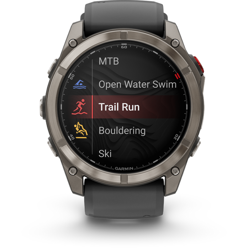 Fenix 8 Pro Sapphire 51mm Titanium w/ Graphite, Garmin Fenix 8 Pro Sapphire 51mm Titanium Graph activities