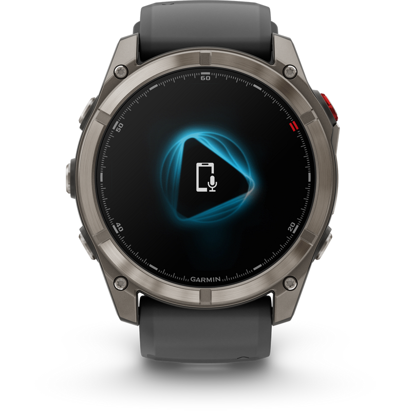 Fenix 8 Pro Sapphire 51mm Titanium w/ Graphite, Garmin Fenix 8 Pro Sapphire 51mm Titanium Graph voice command