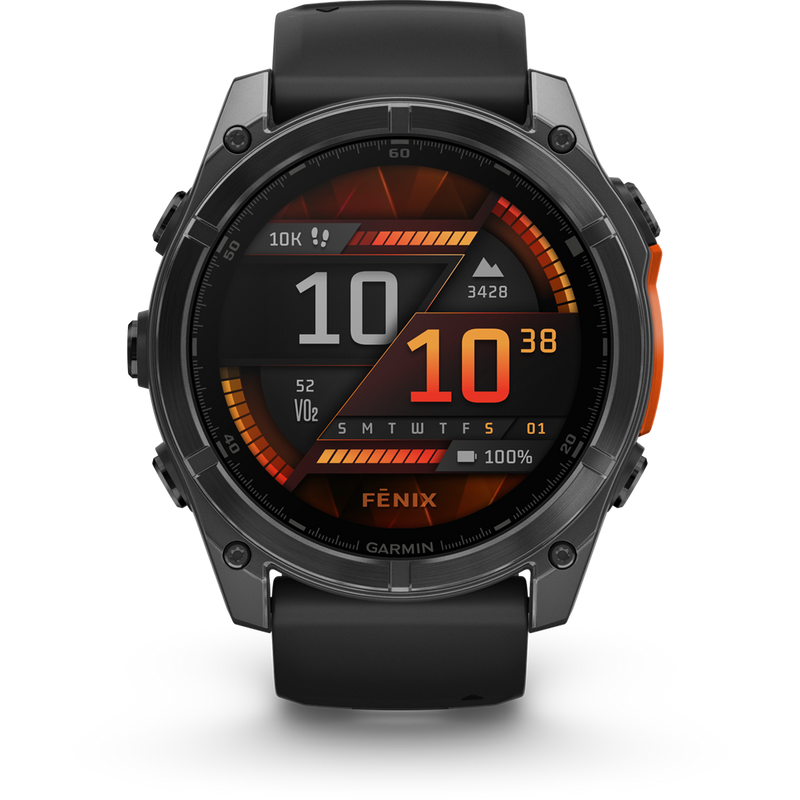 Fenix 8 51mm Slate Gray w/ Black, Garmin Fenix 8 51mm Slate Gray Black front