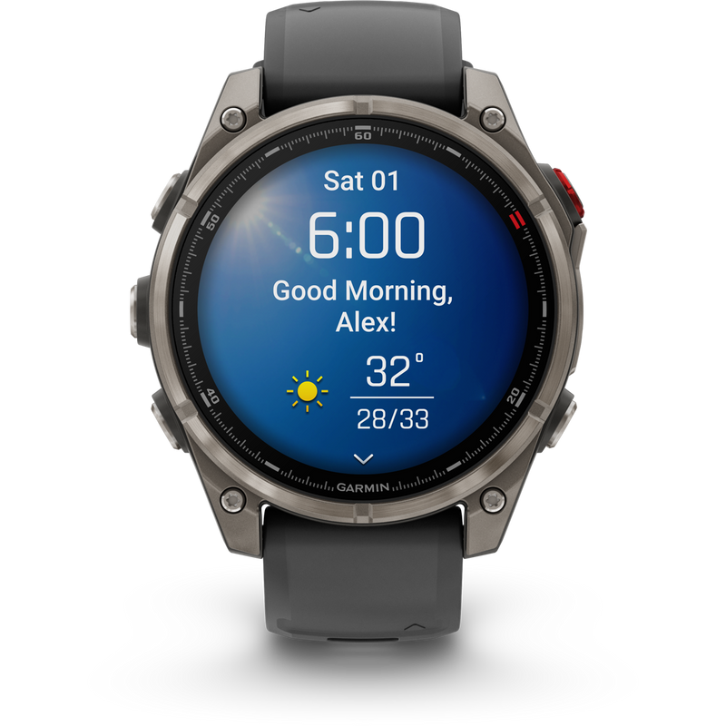 Fenix 8 Pro Sapphire 47mm Titanium w/ Graphite, Garmin Fenix 8 Pro Sapphire 47mm Titanium Graph details