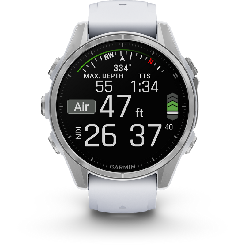 Fenix 8 Sapphire 43mm Whitestone, Fenix 8 Sapphire 43mm Whitestone dive stats