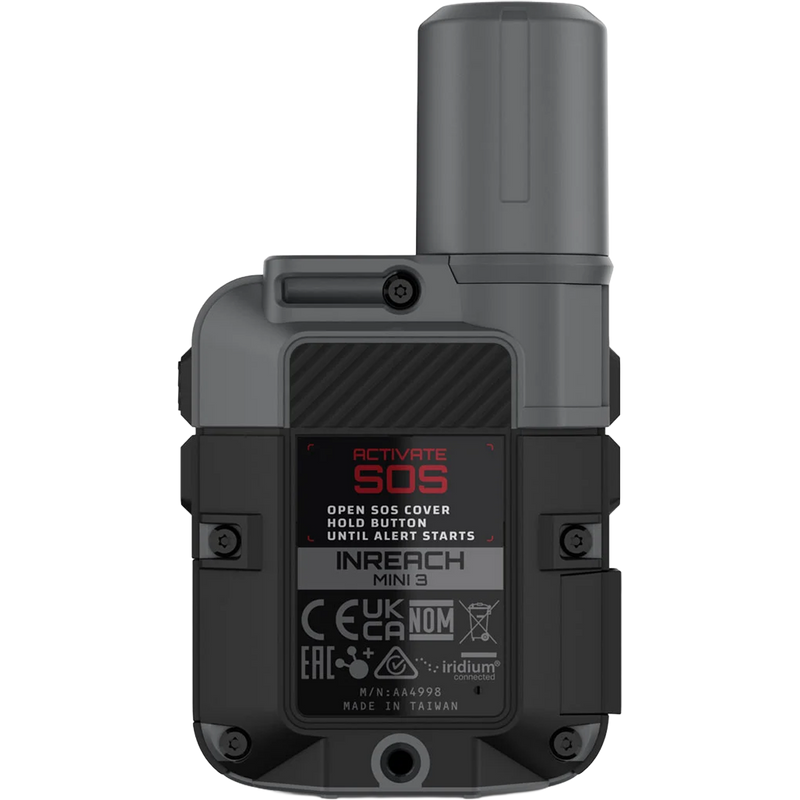 InReach Mini 3, Garmin InReach Mini 3 back view