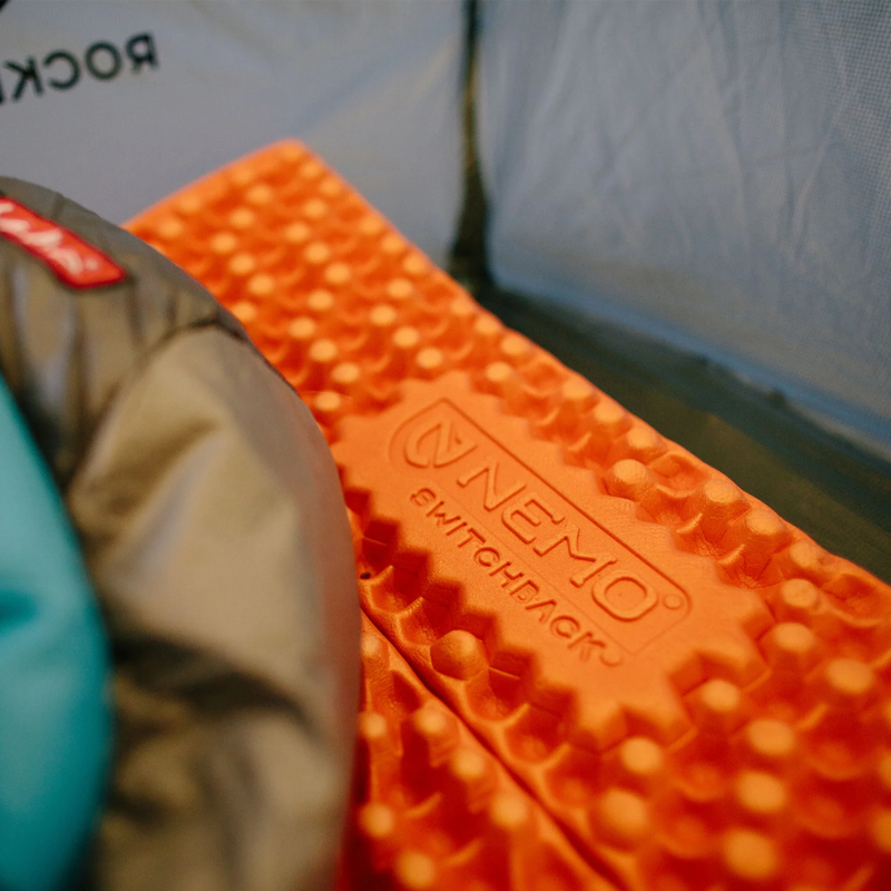 Switchback Short, Switchback Short in Sunset Orange with brand detail in tent