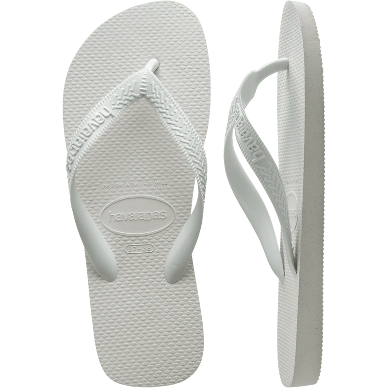 Women's Top, Havaianas Women's Top in White top and lateral view side by side
