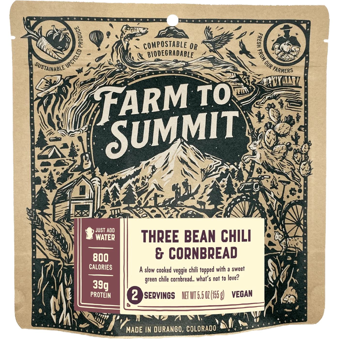 Three Bean Chili & Cornbread (2 Servings) alternate view