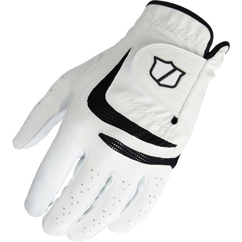 Staff Grip Plus Glove, Wilson Staff Grip Plus Glove in white black left glove with detail