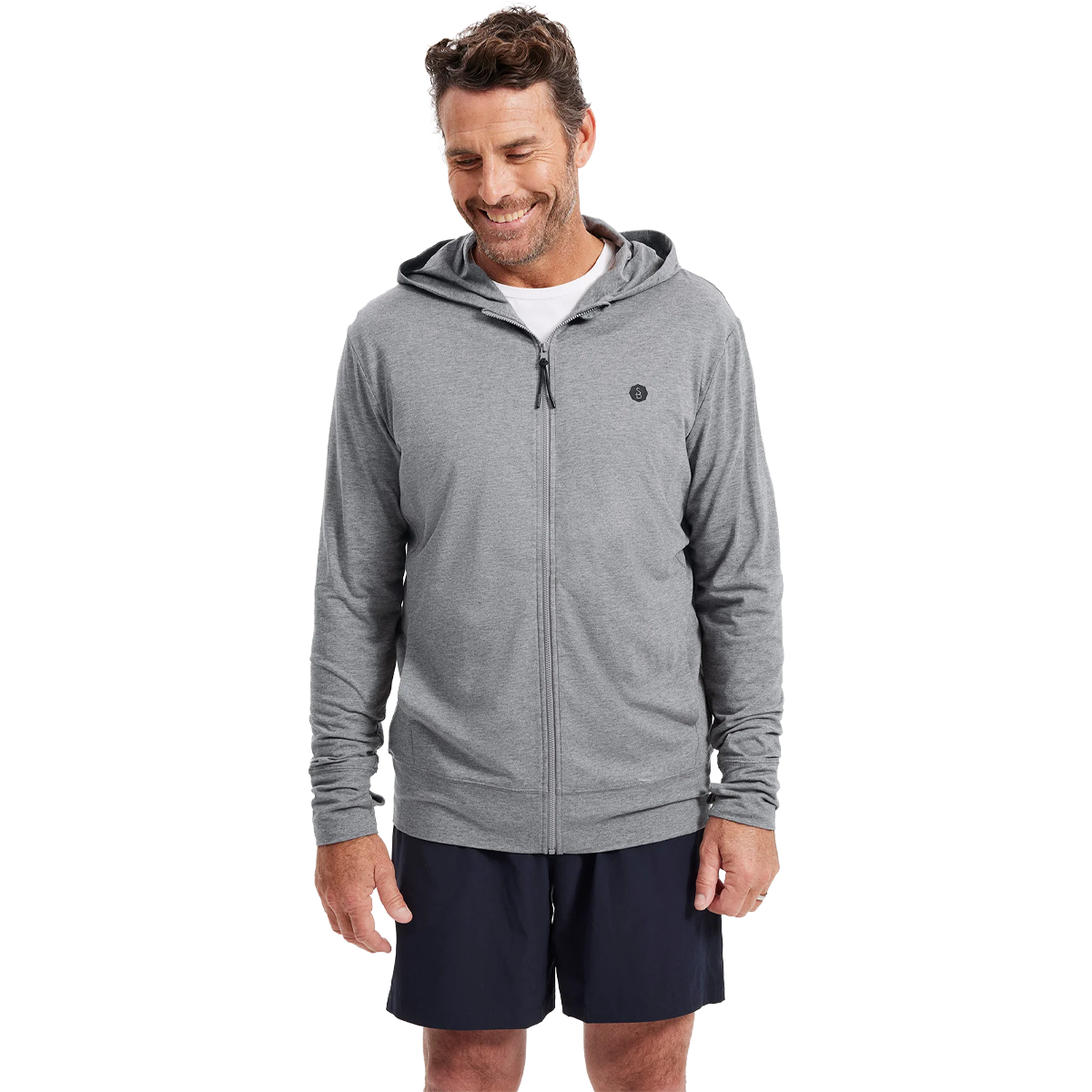 Men's Summer Essential Hooded Zip Top UPF 50+ alternate view