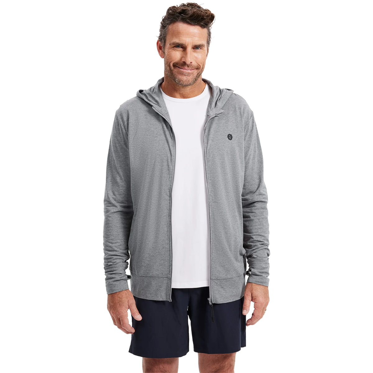 Men's Summer Essential Hooded Zip Top UPF 50+ alternate view
