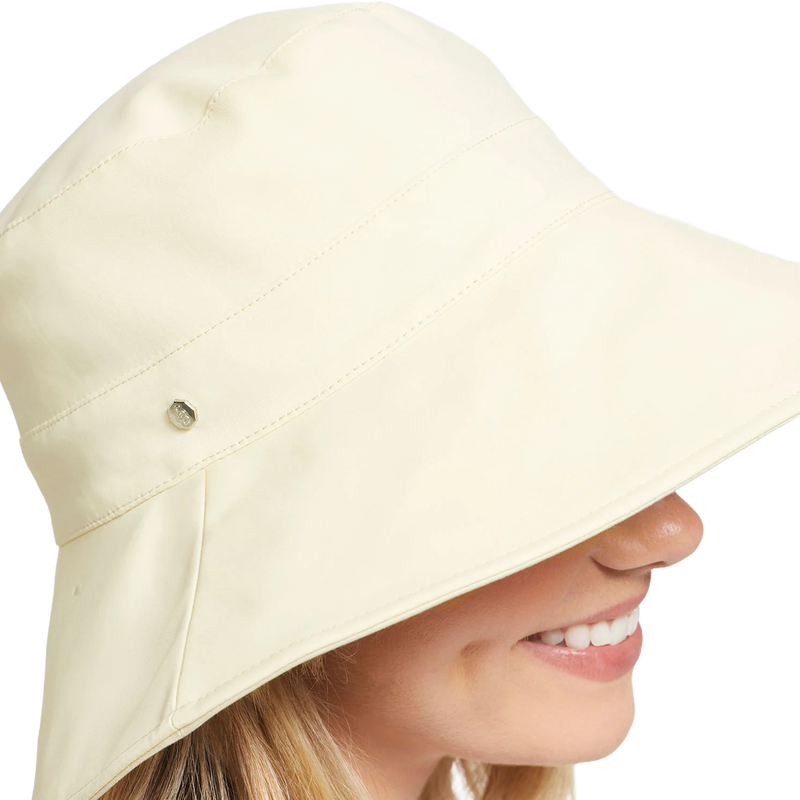Women's Wide Brim Beach Hat UPF 50+, Solbari Women's Wide Brim Beach Hat UPF 50+ side detail