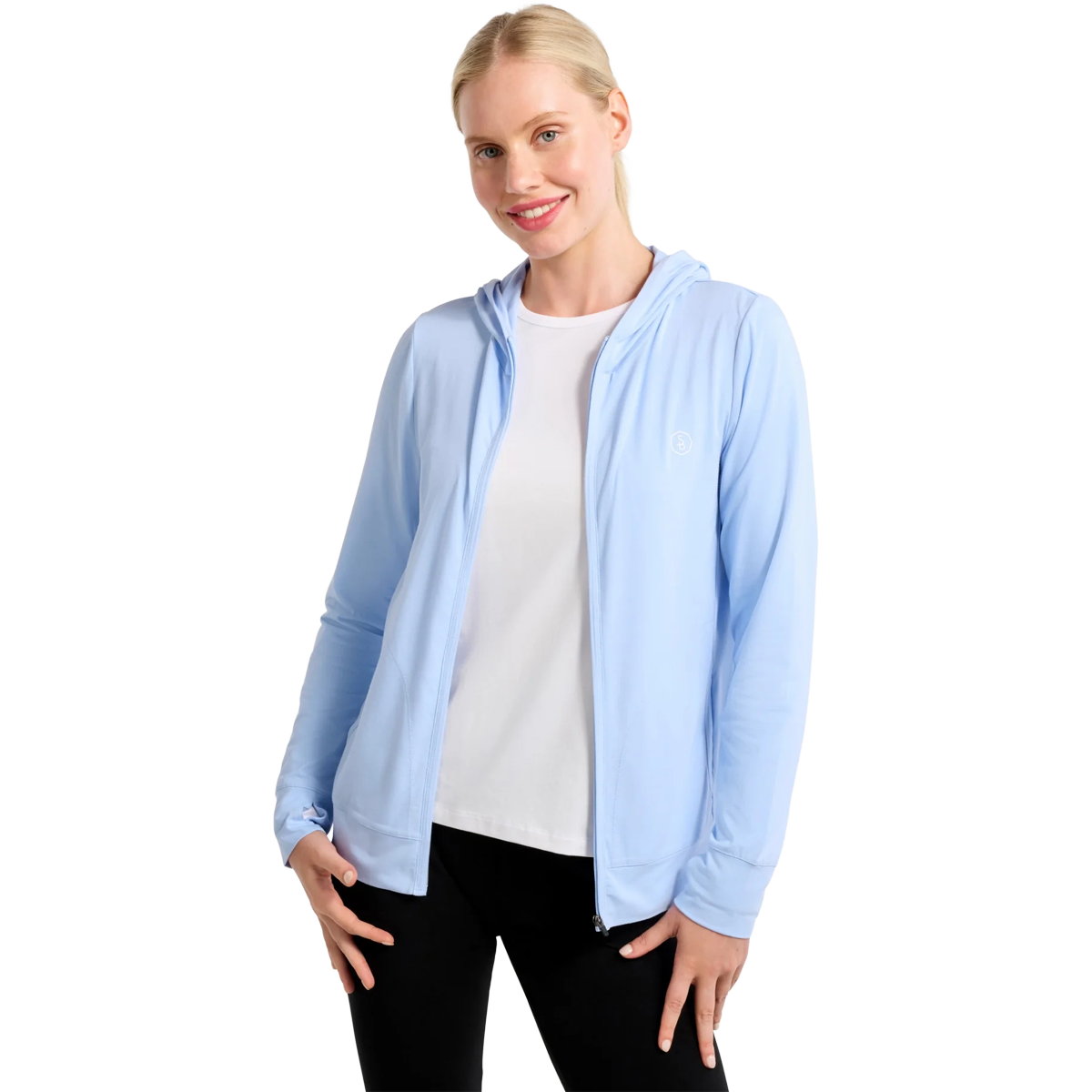 Women's Luxe Hooded Full Zip Top UPF 50+ alternate view