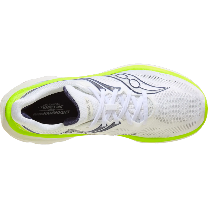 Men's Endorphin Speed 6, Saucony Men's Endorphin Speed 6 in 1006-White/Citron top