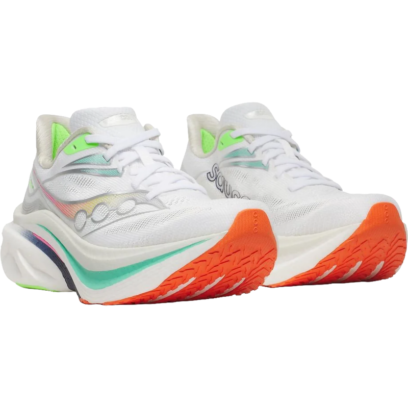 Women's Endorphin Speed 6, Saucony Women's Endorphin Speed 6 in 1010-White/Multi pair front right