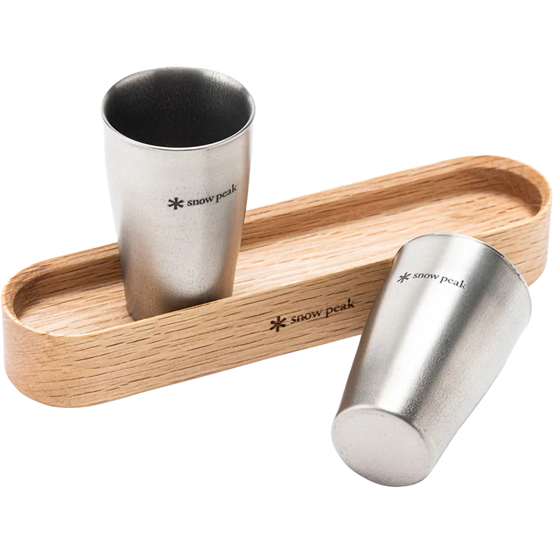 Titanium Shot Glass Duo, Snow Peak Titanium Shot Glass Duo