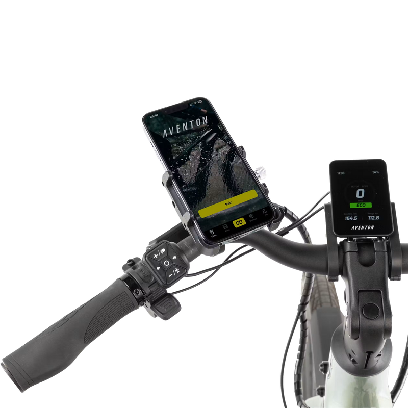 Aventon Phone Holder 360, Aventon Phone Holder 360 Front on Bike