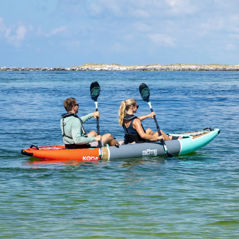 Koda Aero Tandem 14', Koda Aero Tandem 14' on the water with paddlers