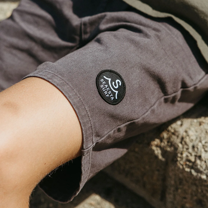 Youth Garment Dye Volley, Seaestra Youth Garment Dye Volley in Grey with patch detail