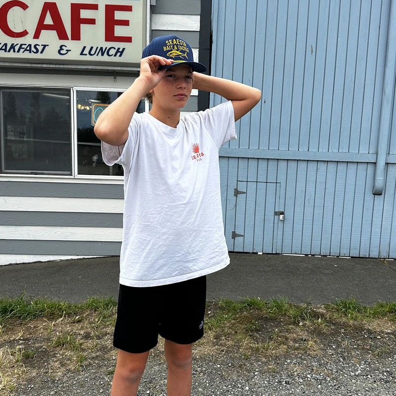 Youth Bait and Tackle Hat, Seaesta Youth Bait and Tackle Hat in Navy lifestyle2